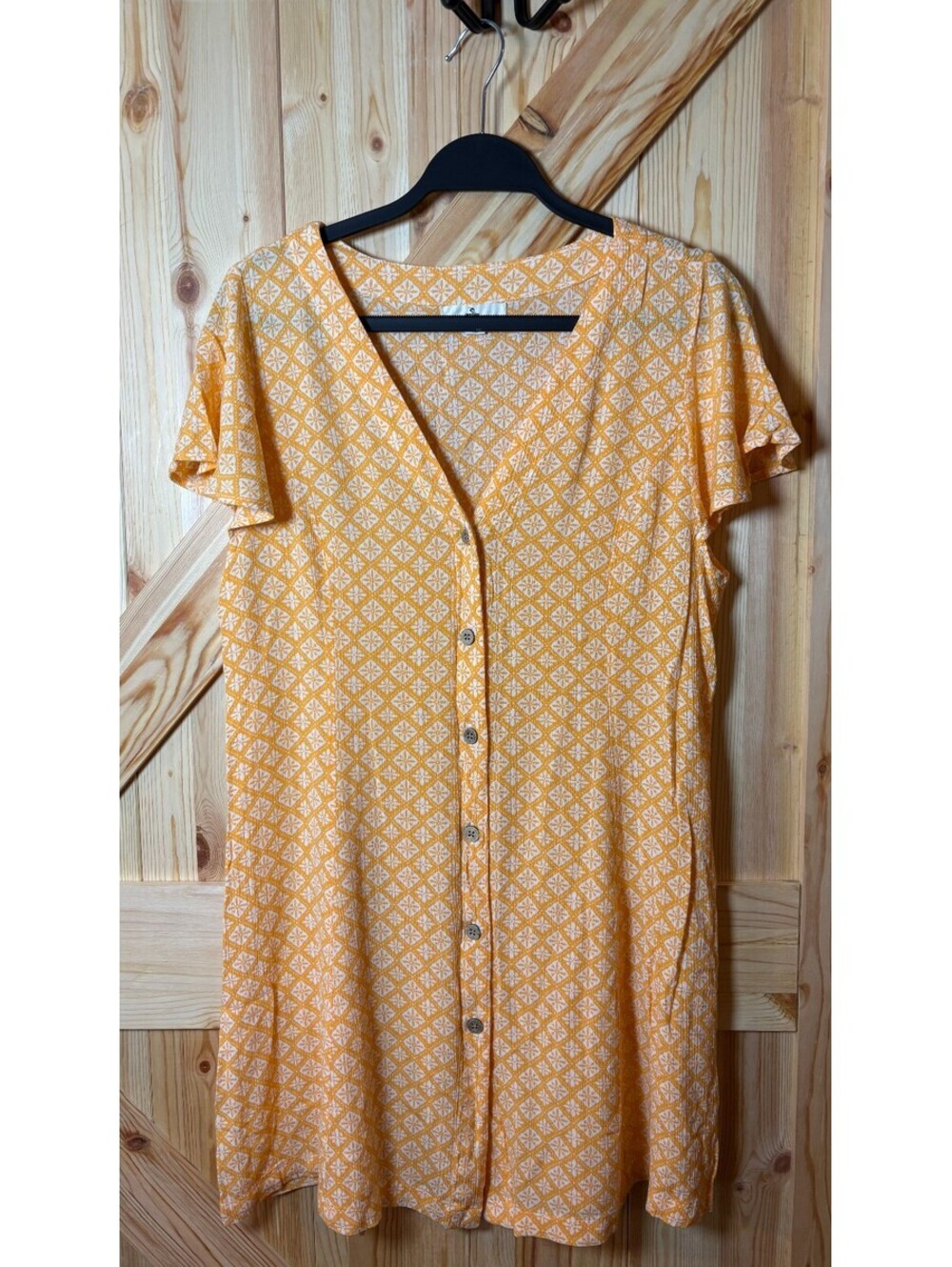 Rip Curl Women's Orange Button-Front Dress Size Large